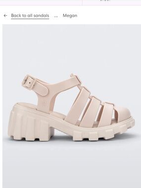 Brand New in Box Mini Melissa “Megan” Chunky Strappy Sandal in cream